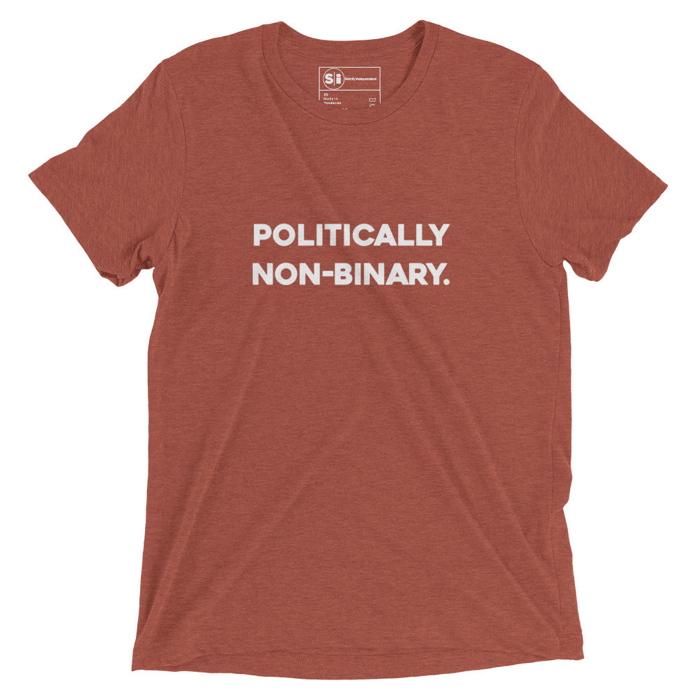 Politically Non-Binary - Vintage Tri-Blend T-Shirt