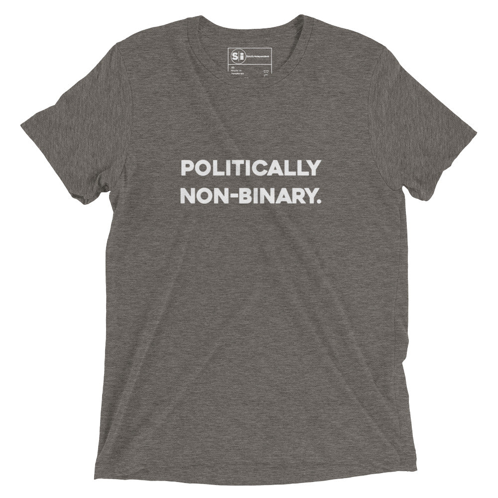Politically Non-Binary - Vintage Tri-Blend T-Shirt